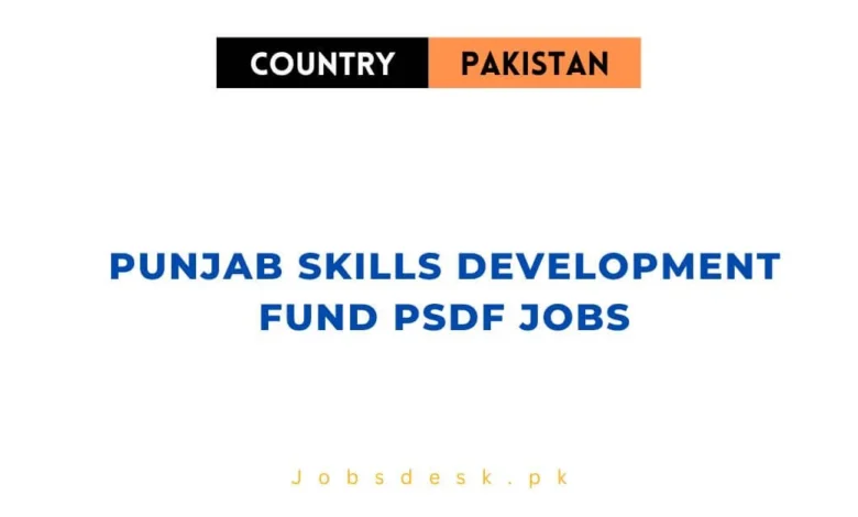 Punjab Skills Development Fund PSDF Jobs