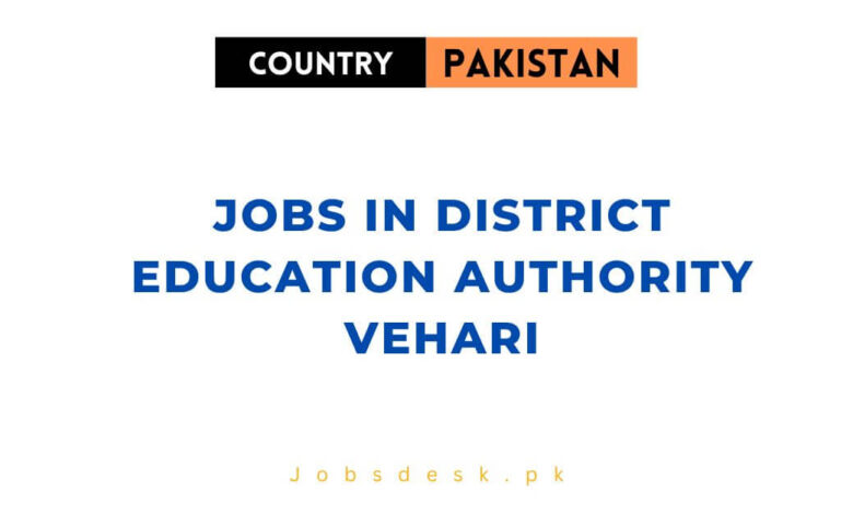 Jobs in District Education Authority Vehari