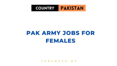 Pak Army Jobs for Females