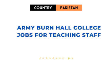 Army Burn Hall College Jobs for Teaching Staff