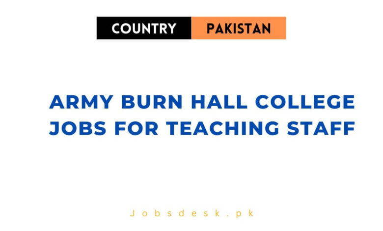 Army Burn Hall College Jobs for Teaching Staff
