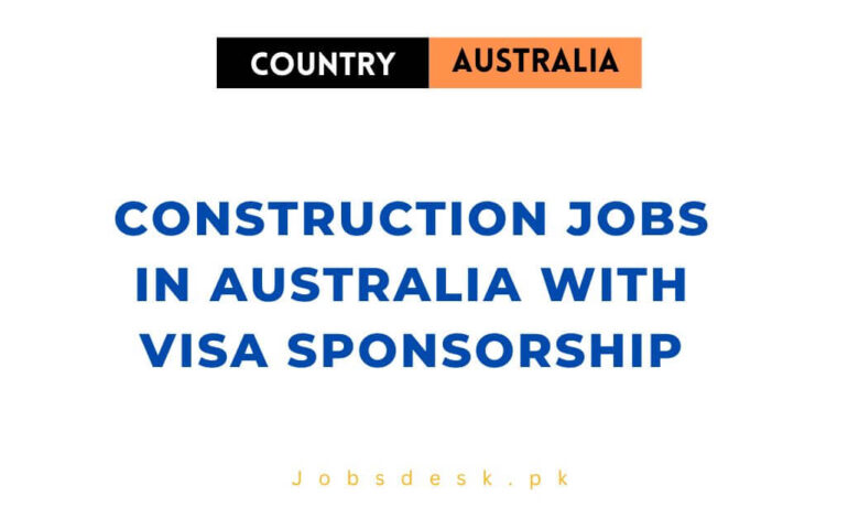 Construction Jobs in Australia with Visa Sponsorship