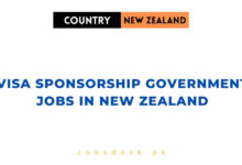 Visa Sponsorship Government Jobs in New Zealand
