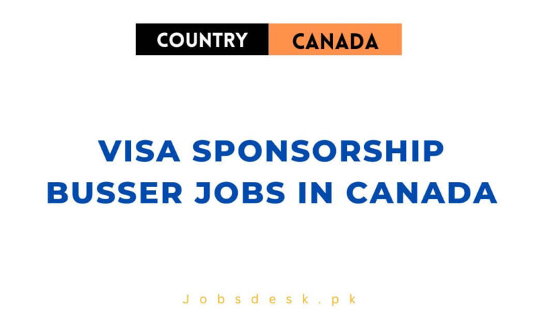 Visa Sponsorship Busser Jobs in Canada