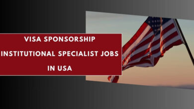 Visa Sponsorship Institutional Specialist Jobs in USA