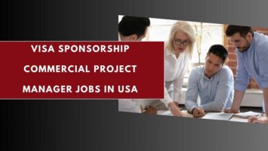 Visa Sponsorship Commercial Project Manager Jobs in USA